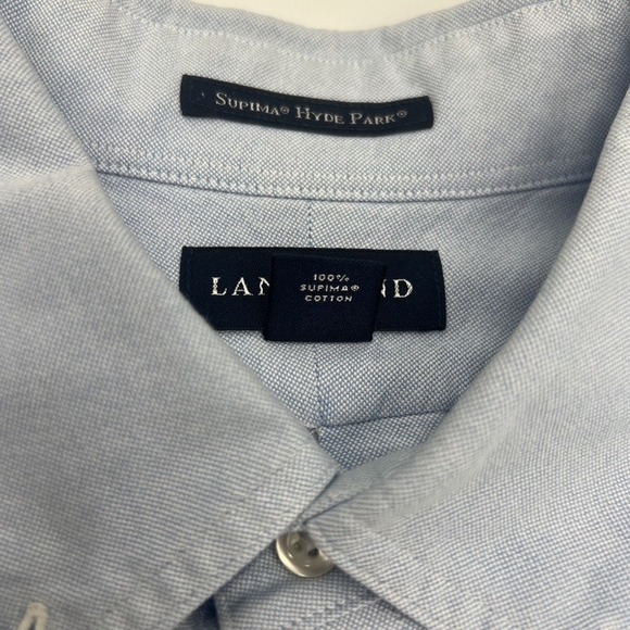 Lands' End Men's Light‎ Blue Tailored Fit Button Down Long Sleeve Shirt 17-34 - Picture 5 of 8